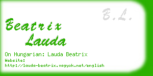 beatrix lauda business card